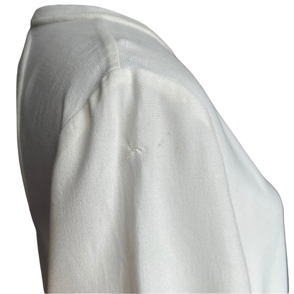 Sandro White Drapey Back Cut Out Shirt Women’s Top 2 - Picture 8 of 10